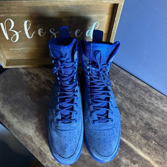 Preowned Nike SF Air Force 1 High Royal Blue Men's High Top Sneakers Men’s 11 US - Picture 5 of 8